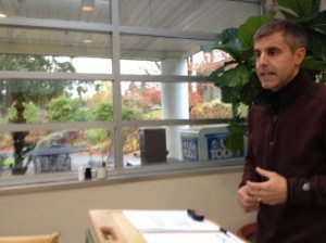 Steve presents his speech, 'How to be your own doctor"