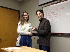 Nicole earns her Competent Communicator award