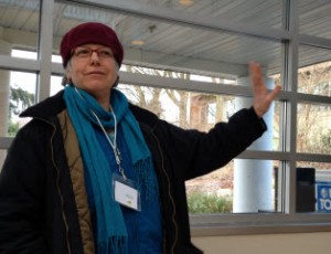 Mary uses gestures to add impact