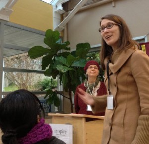 Nicole uses gestures during Table Topics