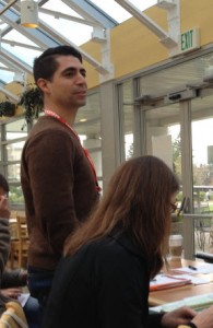 Patrick participates in Table Topics