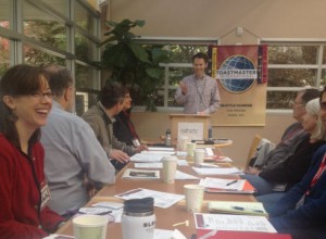 Members enjoy Omar's humorous Table Topics response