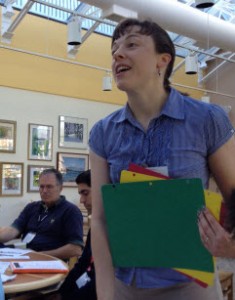 Michelle announces the times of each speech