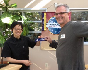 Guest, Mark, wins best table topics response