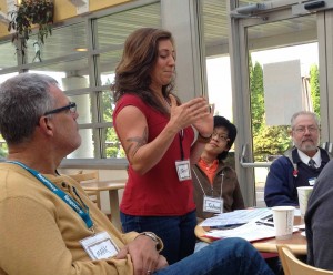 Janell describes her childhood antics for Table Topics.