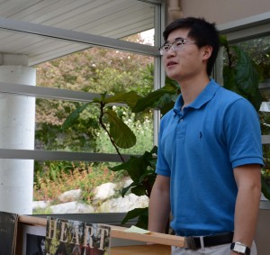 Shen delivers his first Toastmasters speech.