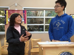 Bea is inducted as the newest member of Seattle Sunrise Toastmasters!