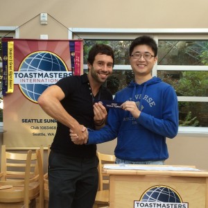 Peter wins the award for best table topic response